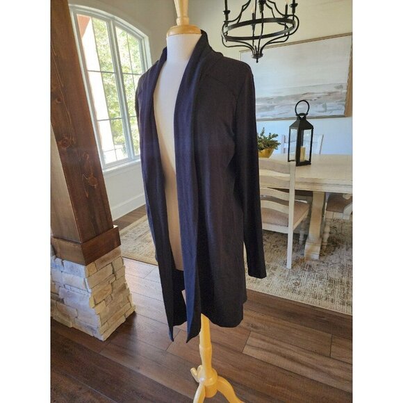 Athleta Long Black Cardigan Sweater‎ Size Small - Picture 2 of 11